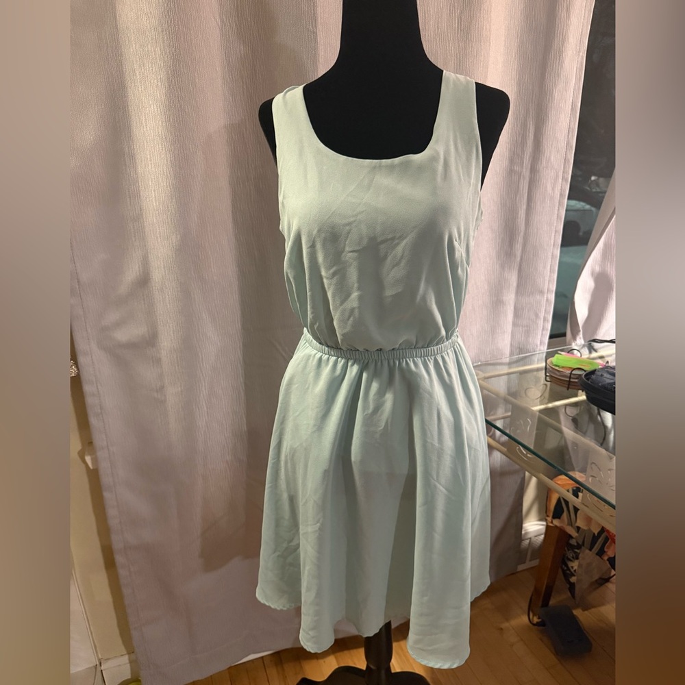 Double Zero Light Green Mini Dress